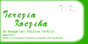 terezia kocziha business card