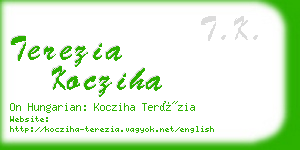 terezia kocziha business card